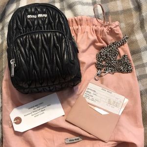 **SOLD** MIU MIU MICRO CROSSBODY BACKPACK